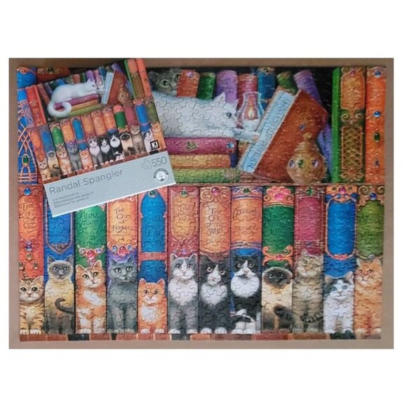 KI Puzzles CAT BOOKSHELF 3 Jigsaw Puzzle 550 pieces - Picture 5 of 8